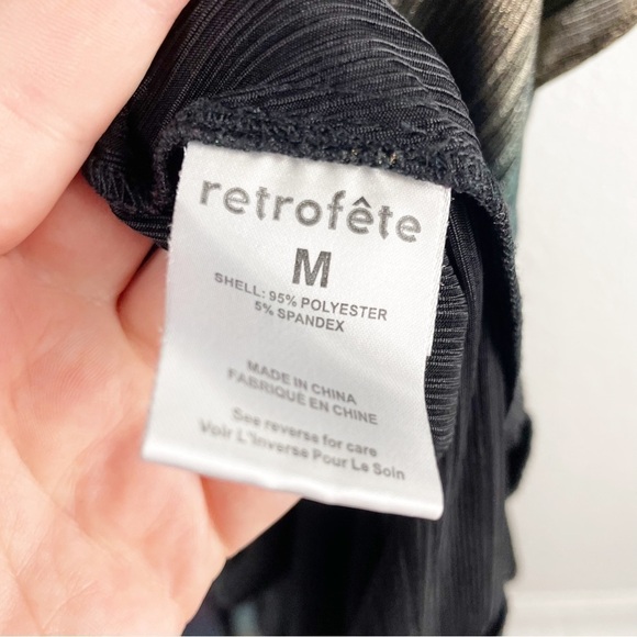 Retrofete Harmony Metallic Belted Ruffle Maxi Dress Medium - Picture 10 of 10